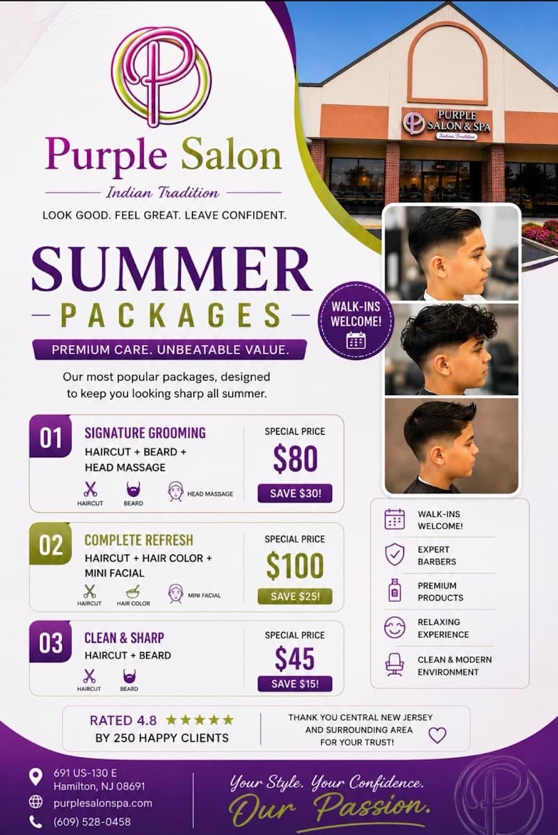 Purple Salon & Spa Indian Tradition