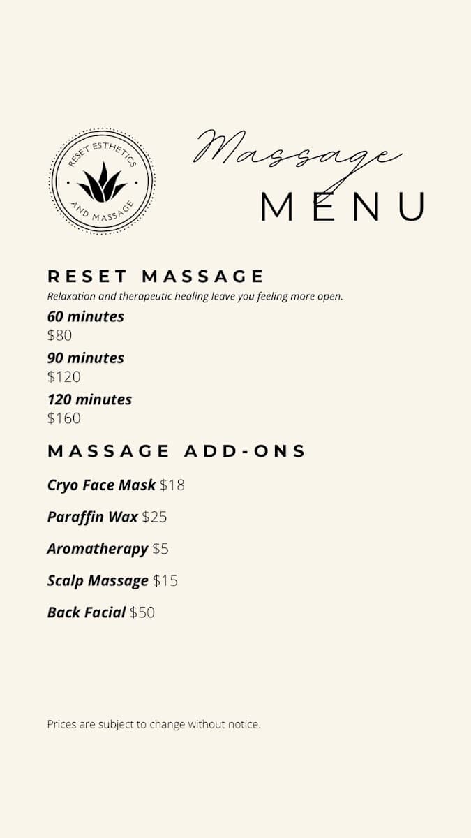 Reset Esthetics and Massage photo 1 of 5